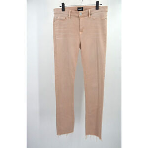 Hudson Peach Tally Deep Cuff Crop Skinny Jeans Womens 30